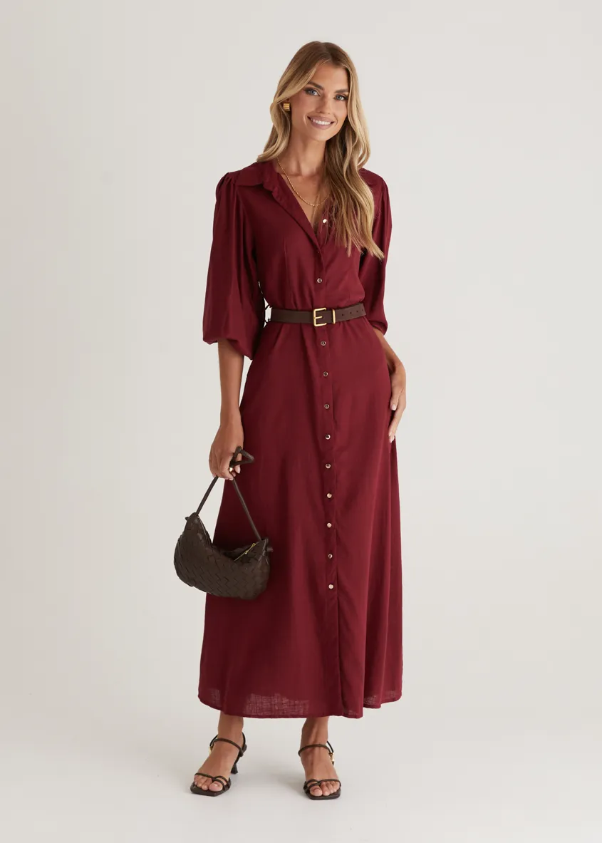 Romy Maxi Dress - Wine