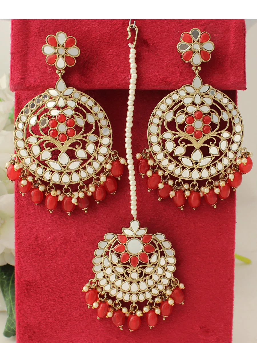 Roshini Mirror Earrings & Tikka