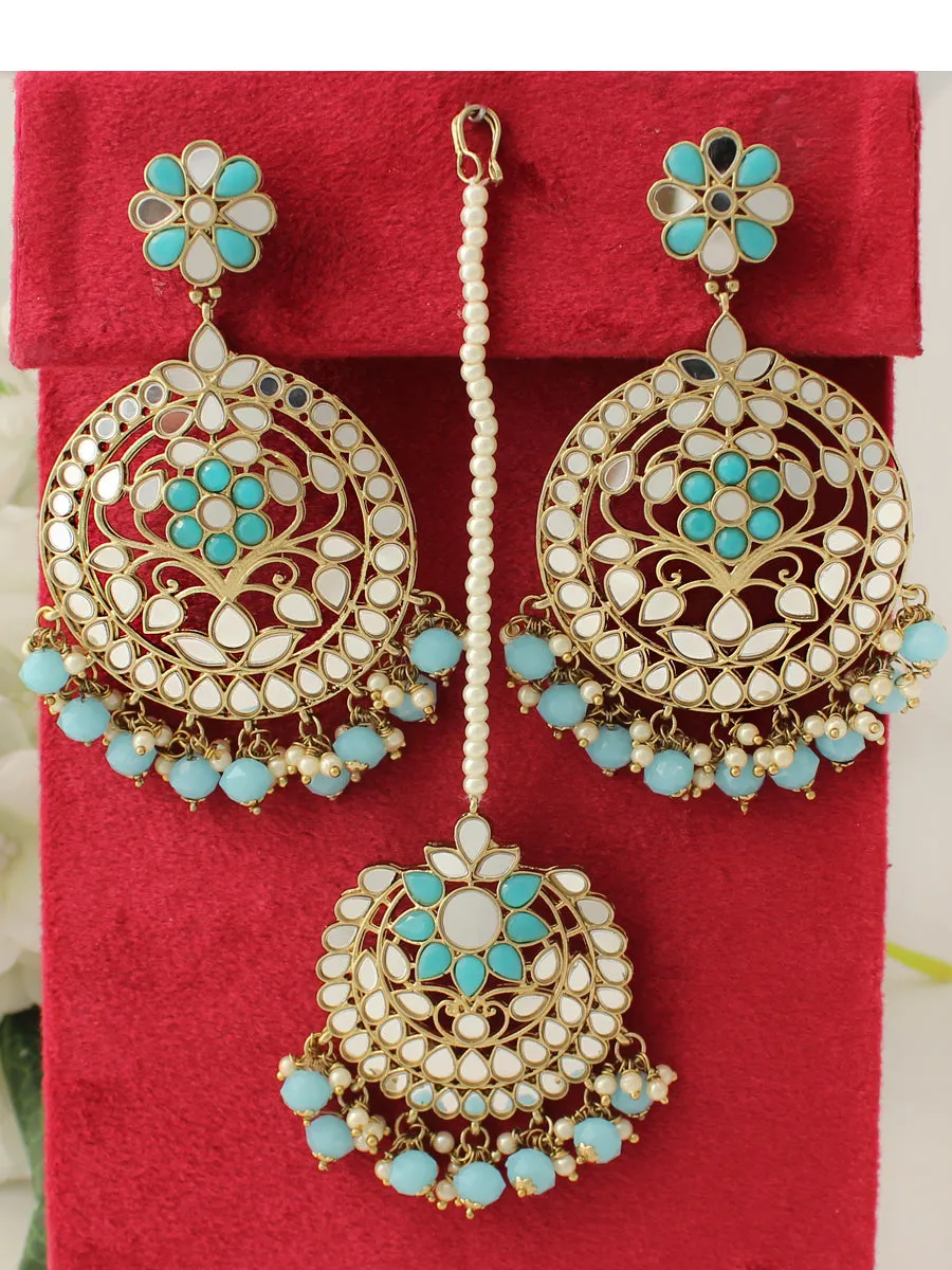 Roshini Mirror Earrings & Tikka