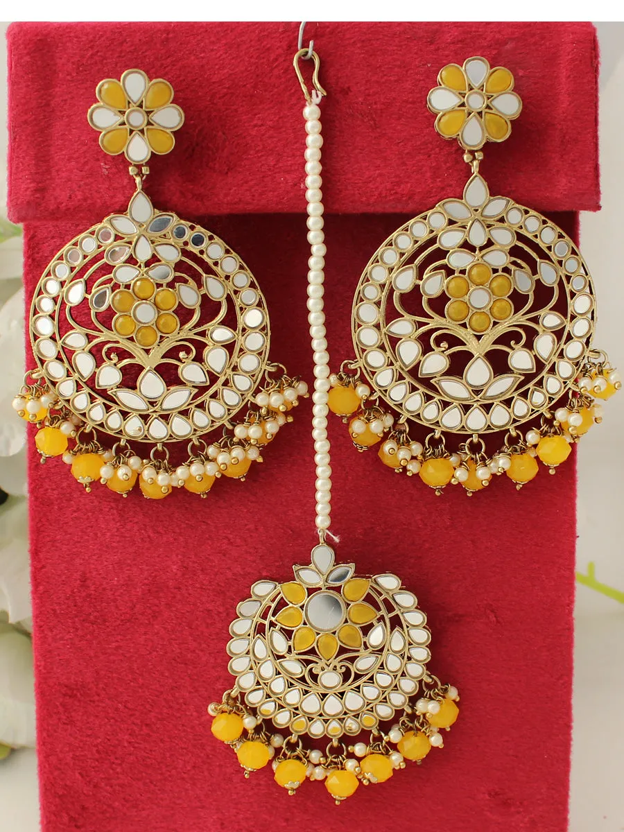 Roshini Mirror Earrings & Tikka