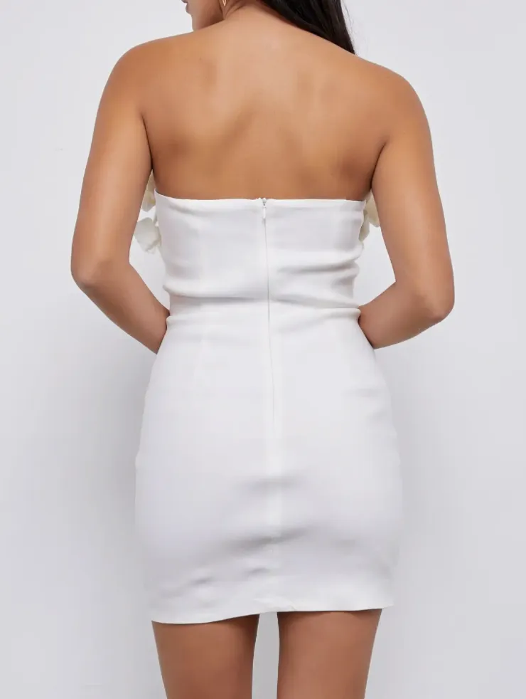 Ruffle Strapless Mini Dress