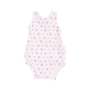 Ruffle Tank Bubble | Strawberry Swiss