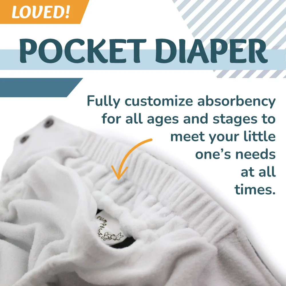 Rumparooz G3 One Size Stay Dry Pocket Diaper - Solids
