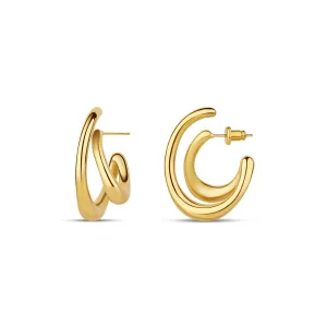 Sculpted Double Hoop Earrings