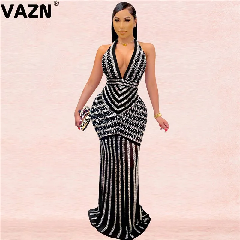 Sequins Bandage Spaghetti Strap Maxi Dress