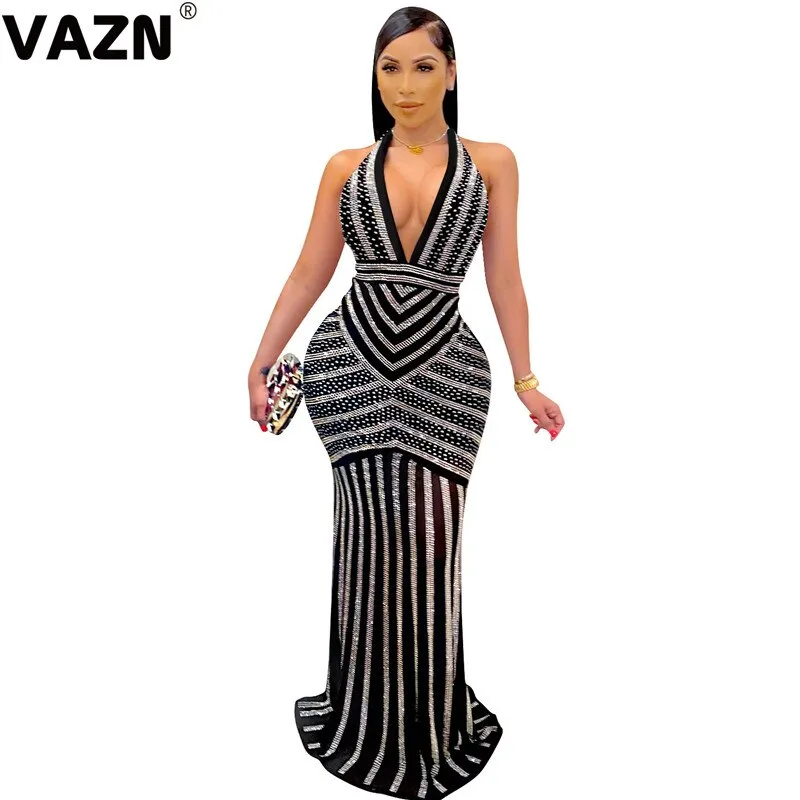 Sequins Bandage Spaghetti Strap Maxi Dress
