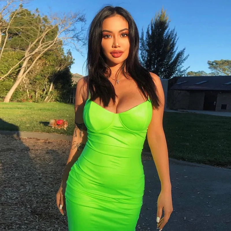 Sexy Mini High Waist Neon Sexy Club