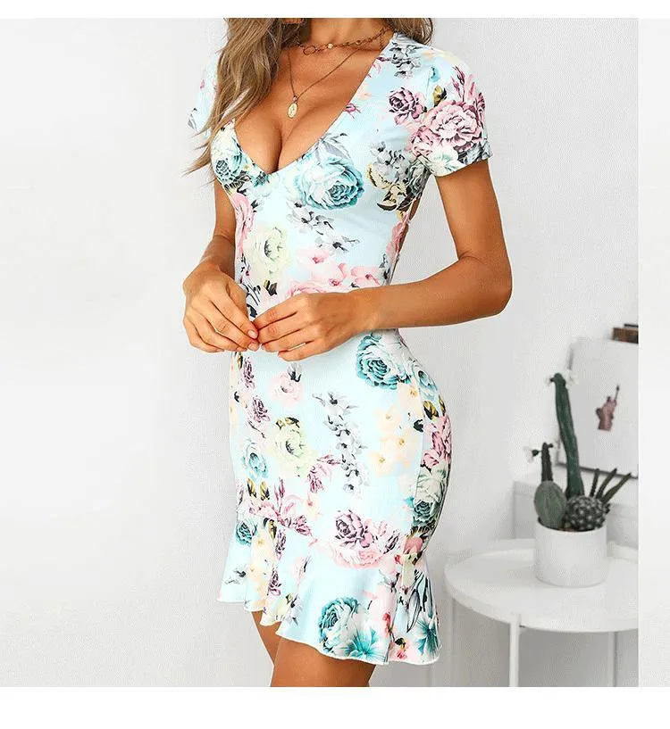 Sexy Women  Backless Sheath Dresses