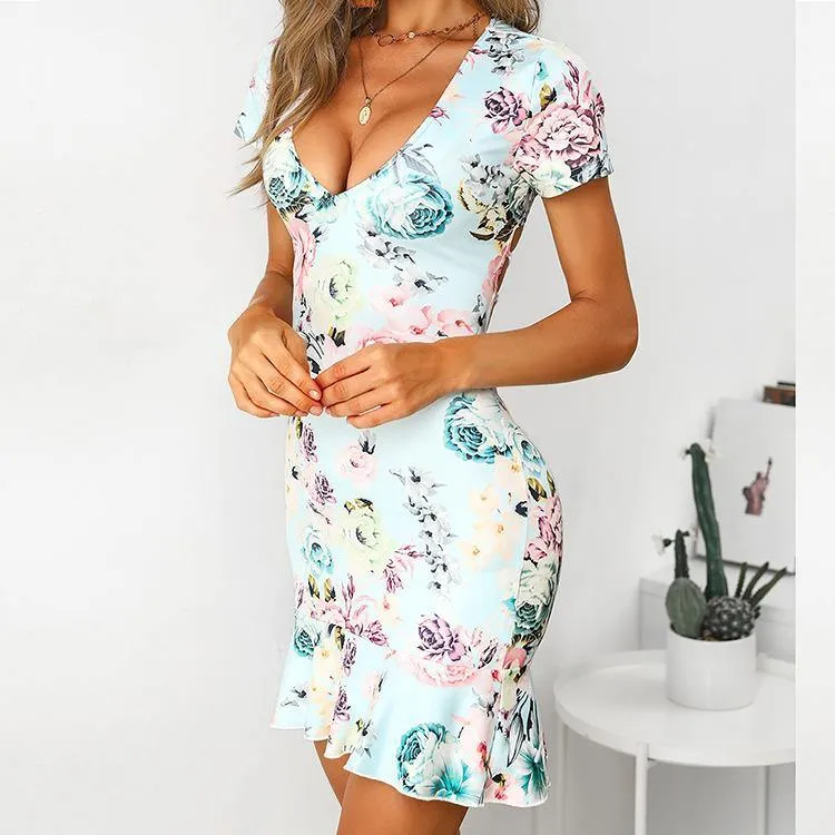 Sexy Women  Backless Sheath Dresses