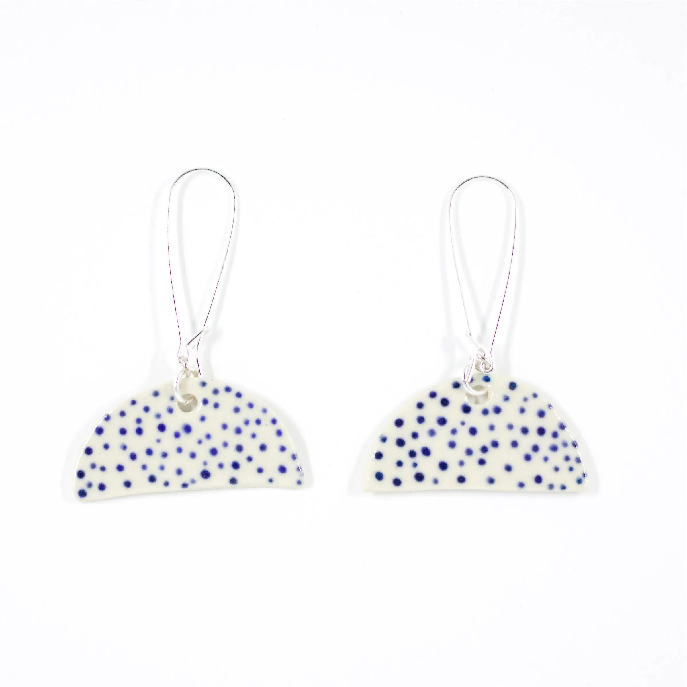 SHIBORI HALF MOON EARRINGS