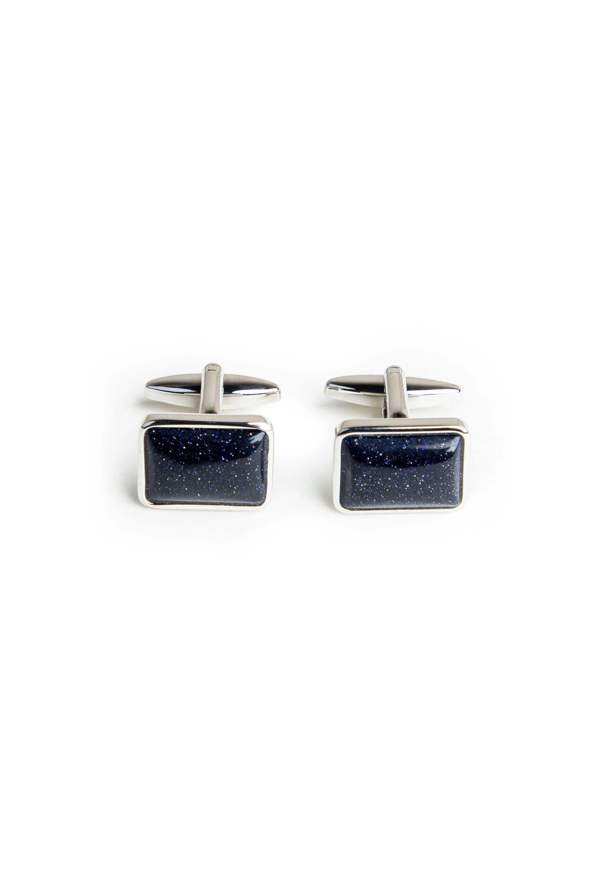 Shiny Black Bullet Back Cufflinks