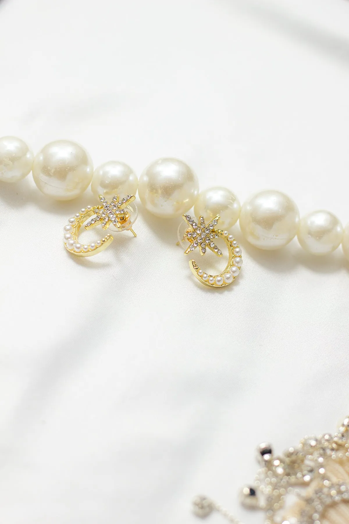 Shooting Star Diamante Gem Stud Earrings