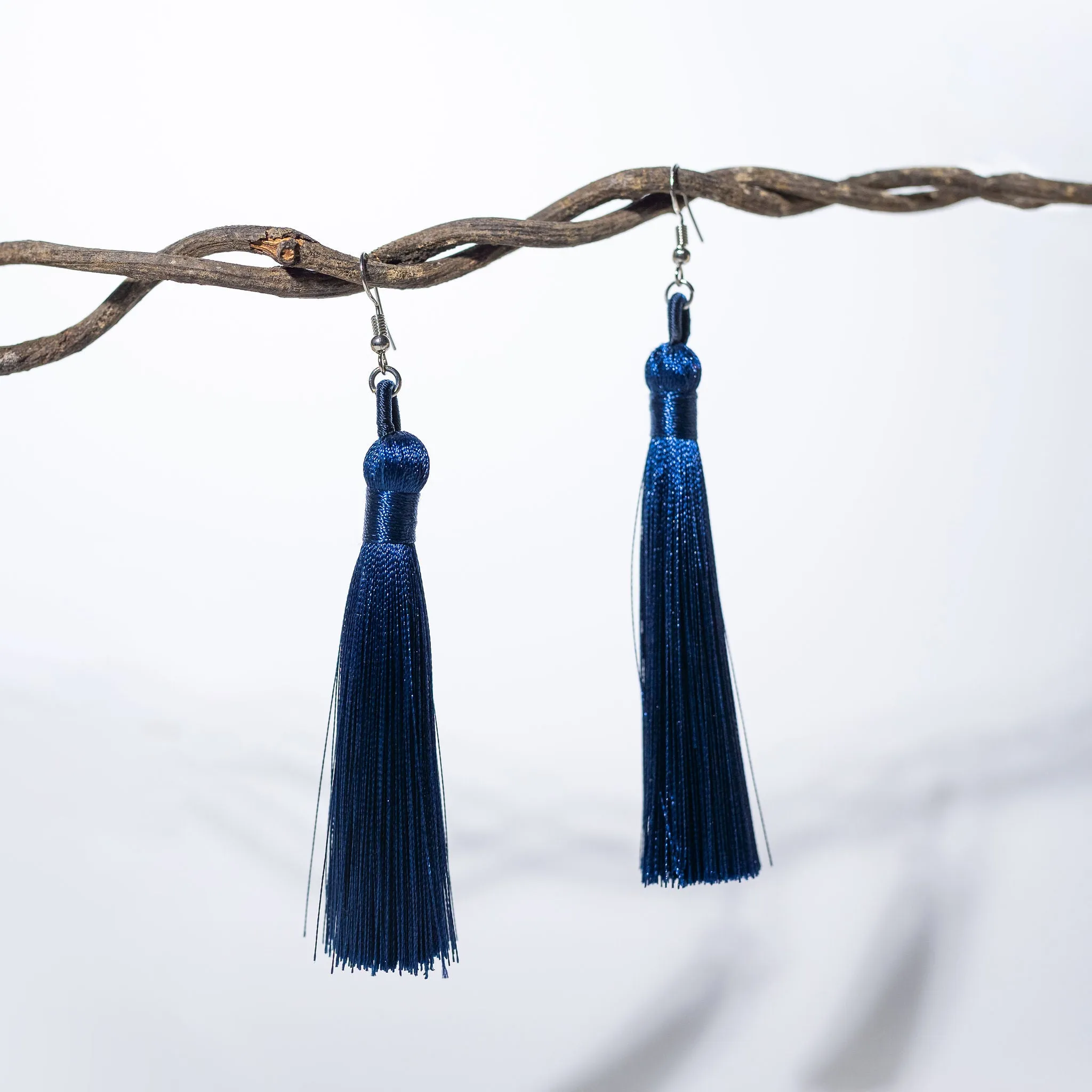 Short Tassel - Navy Earrings