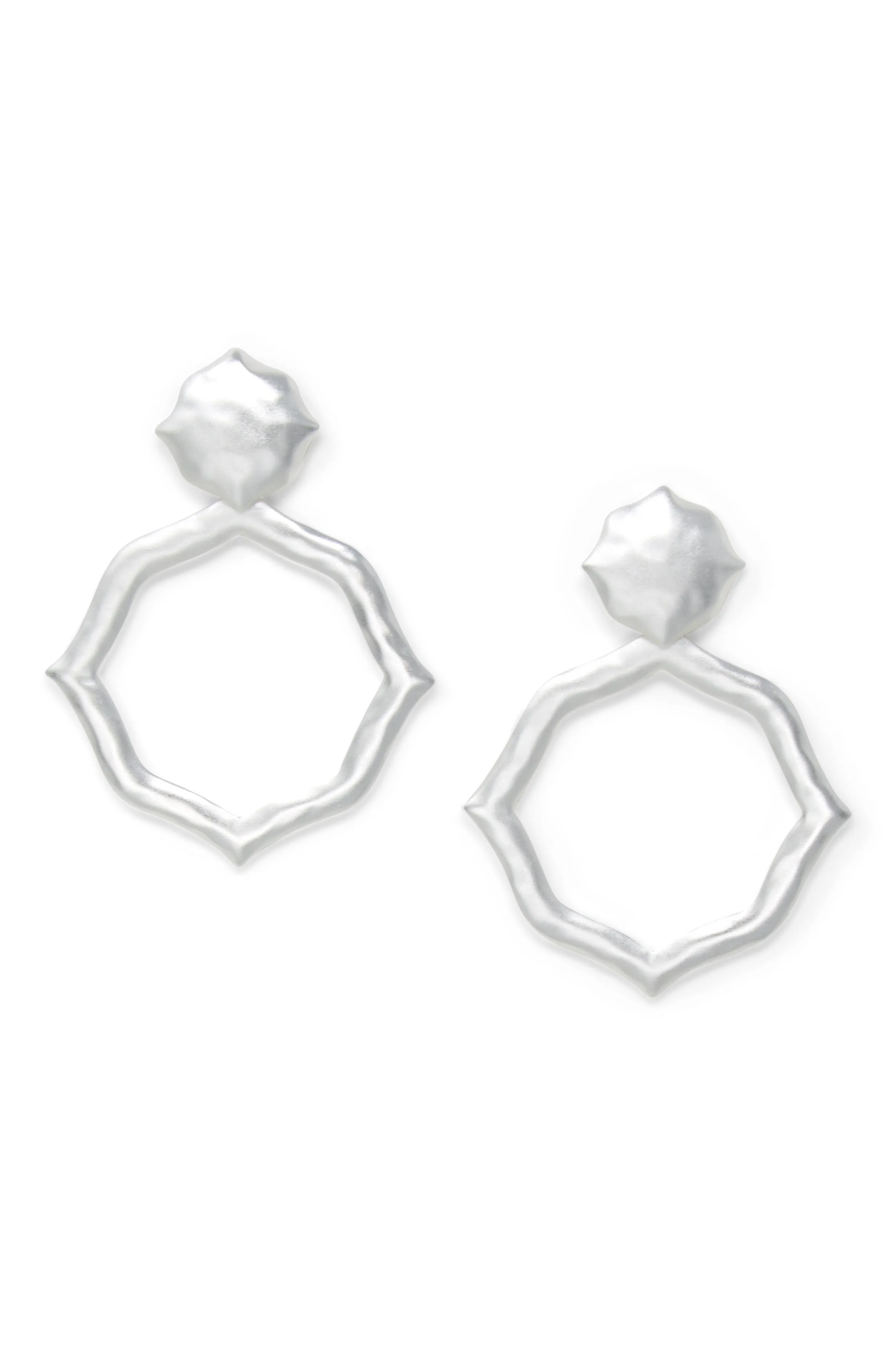 Signature Hammered Earrings in Silver