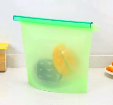 Silicone fresh-keeping bag vacuum sealed bag food  storage bag refrigerator food fruit storage bag
