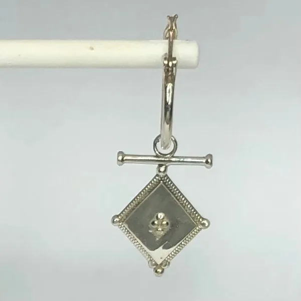 Silver Rhombus Earrings