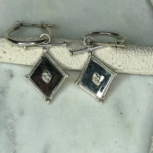 Silver Rhombus Earrings