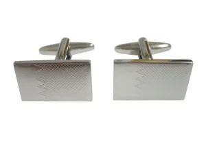 Silver Toned Etched Bahrain Flag Cufflinks