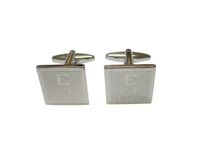 Silver Toned Etched Optometrist Cufflinks