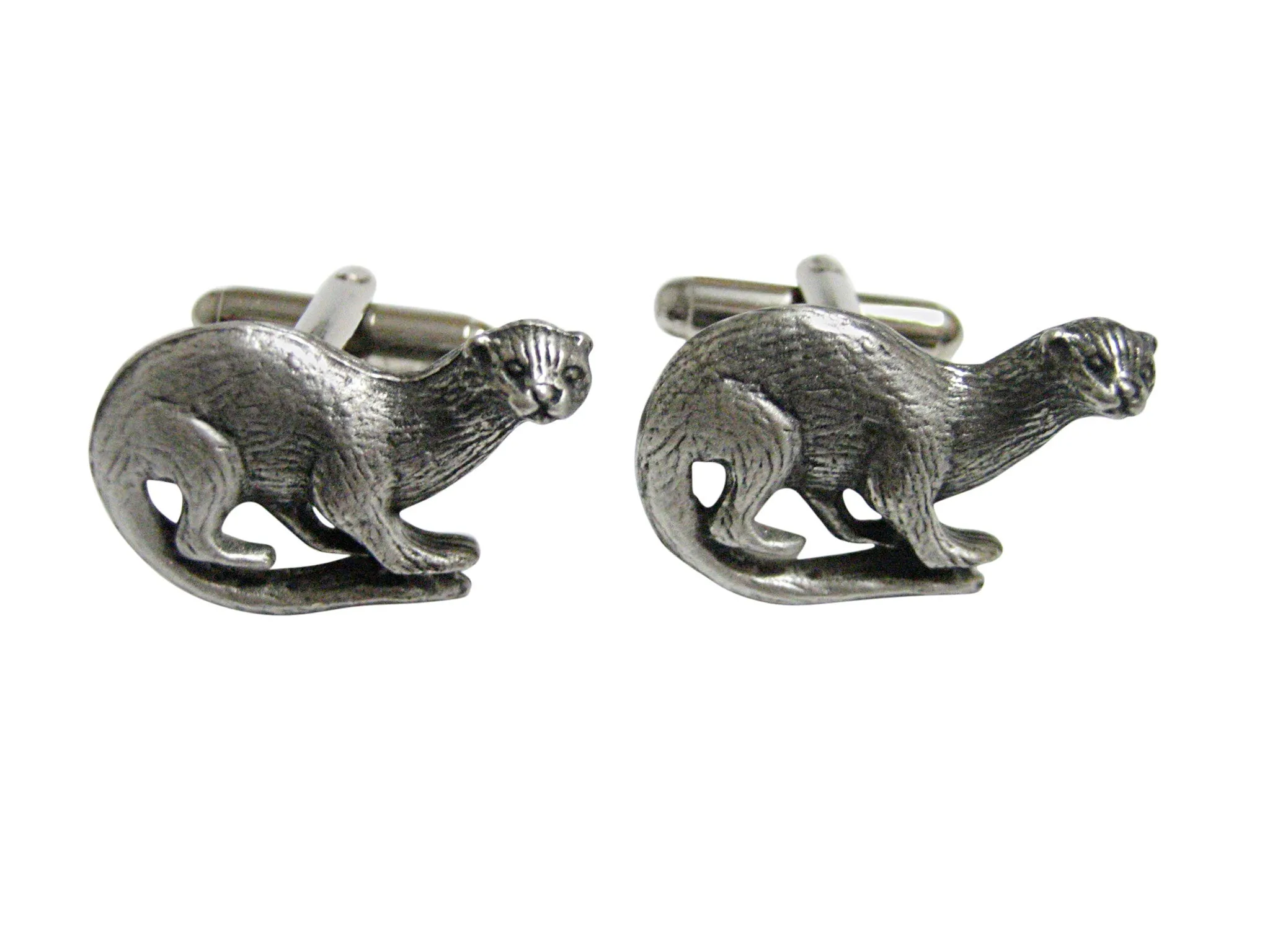 Silver Toned Otter Pendant Cufflinks