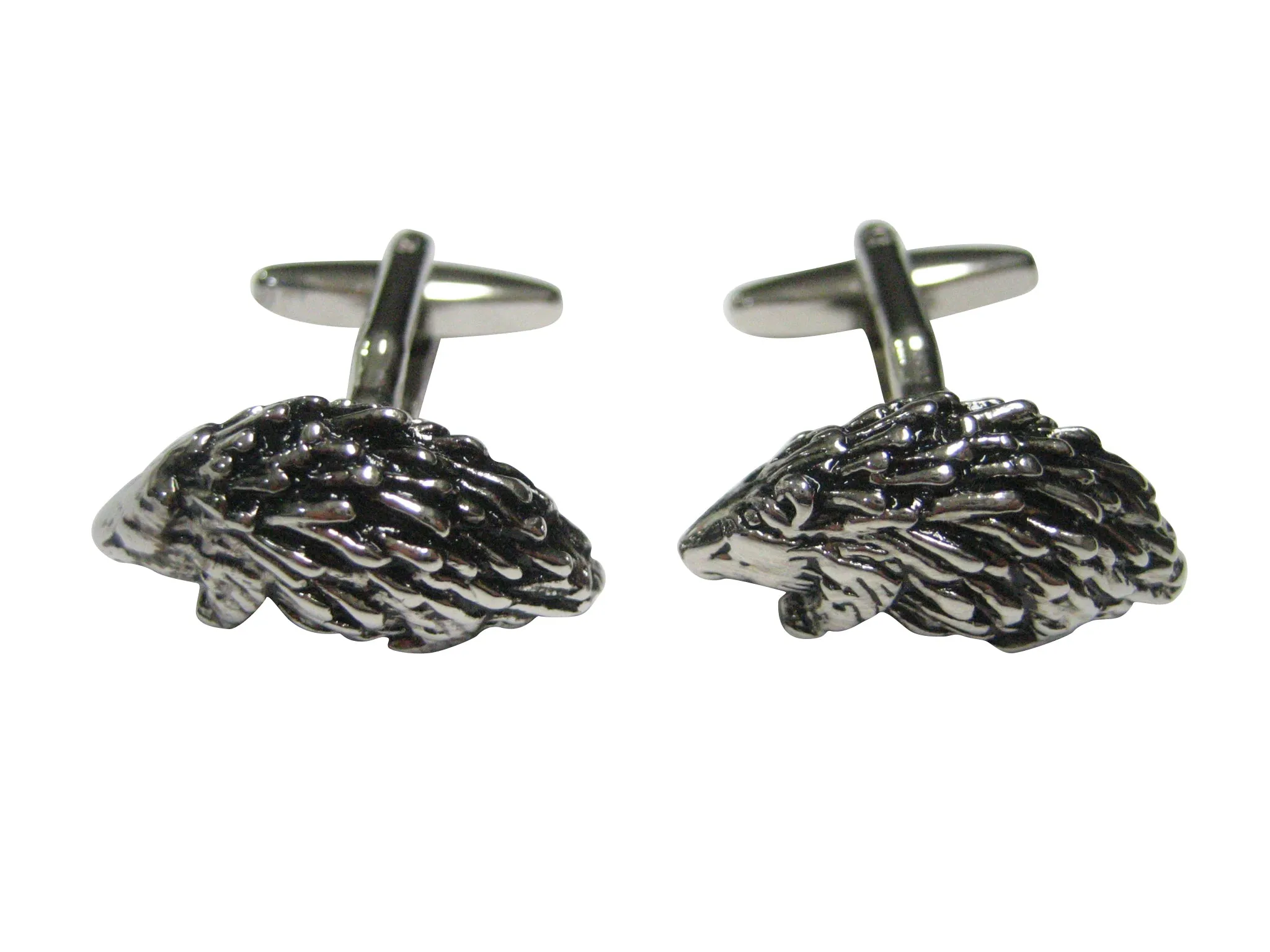 Silver Toned Porcupine Cufflinks