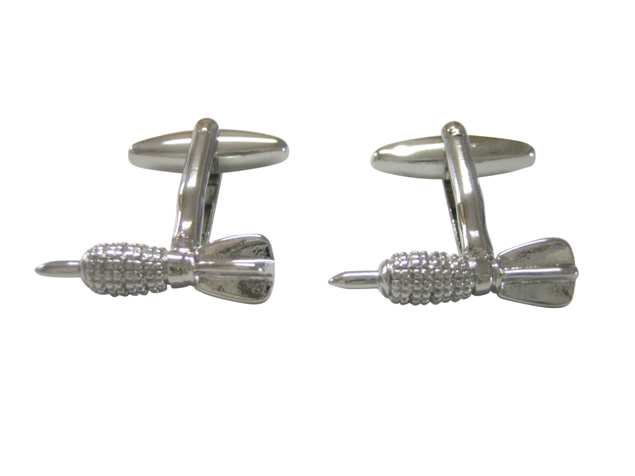 Silver Toned Throwing Dart Cufflinks
