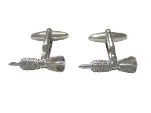 Silver Toned Throwing Dart Cufflinks