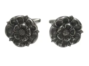 Silver Toned Tudor Rose Cufflinks