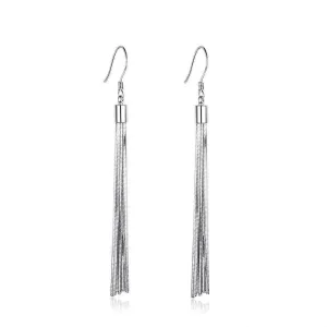 Simple 925 Sterling Silver Bohemia Drop Earrings for Women, Party Jewelry Gift