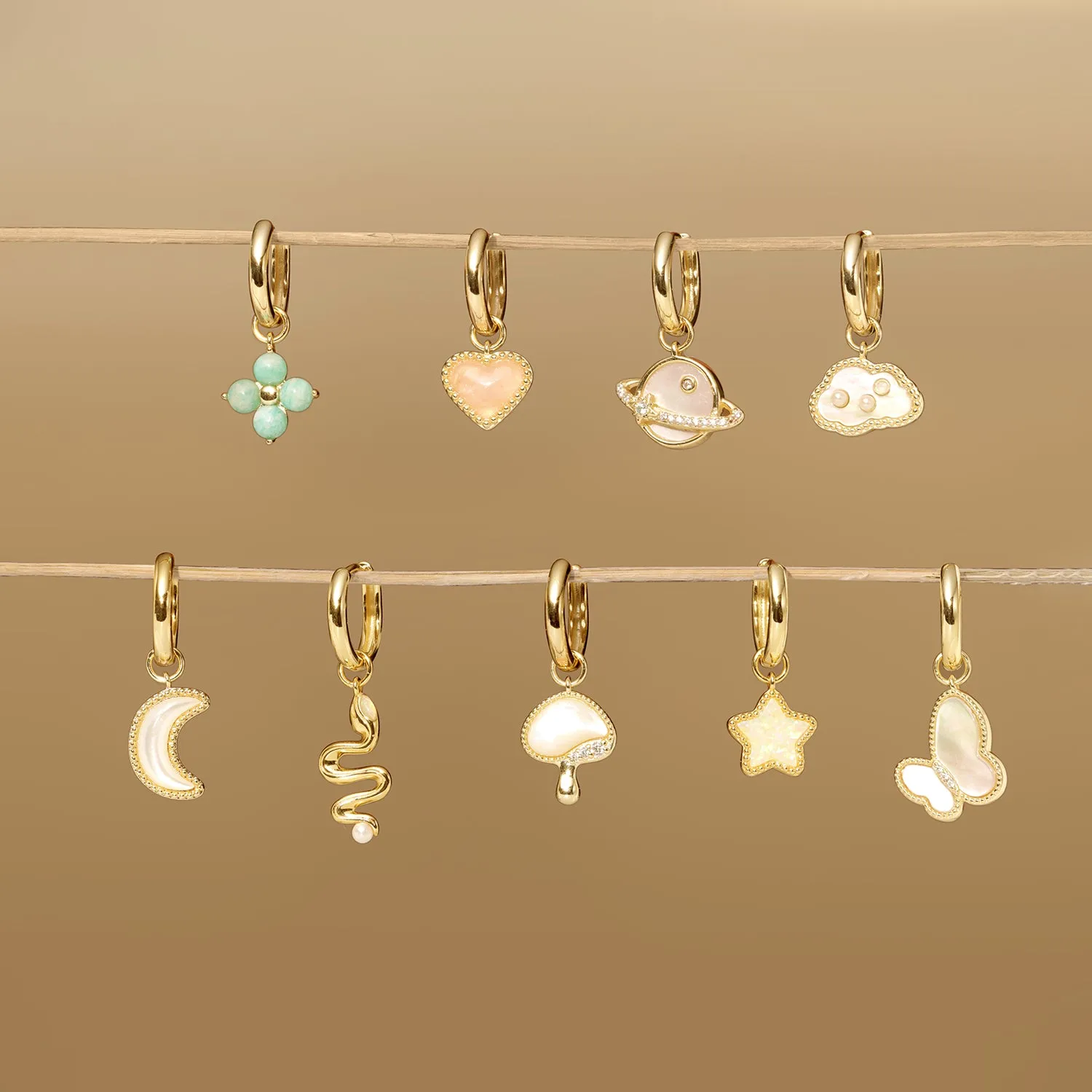 Single Heart Charm Earring