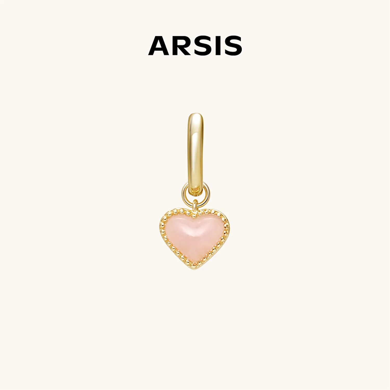 Single Heart Charm Earring