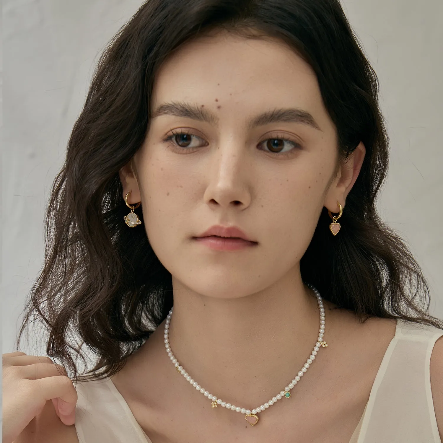 Single Heart Charm Earring
