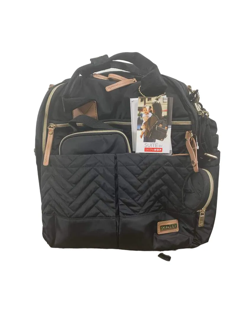 Skip Hop 6-in-1 Diaper Bag Backpack Suite, Black