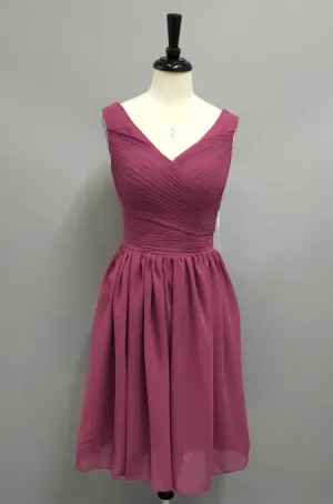 Sleeveless A-line Chiffon Dress With Pleats-z310387