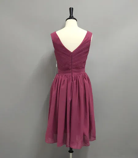 Sleeveless A-line Chiffon Dress With Pleats-z310387