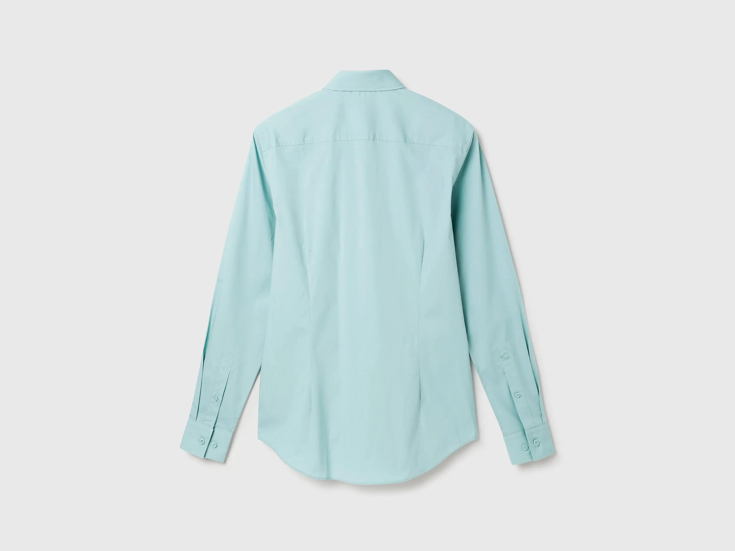 Slim Fit Spread Collar Solid Shirt