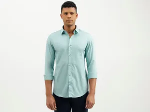 Slim Fit Spread Collar Solid Shirt