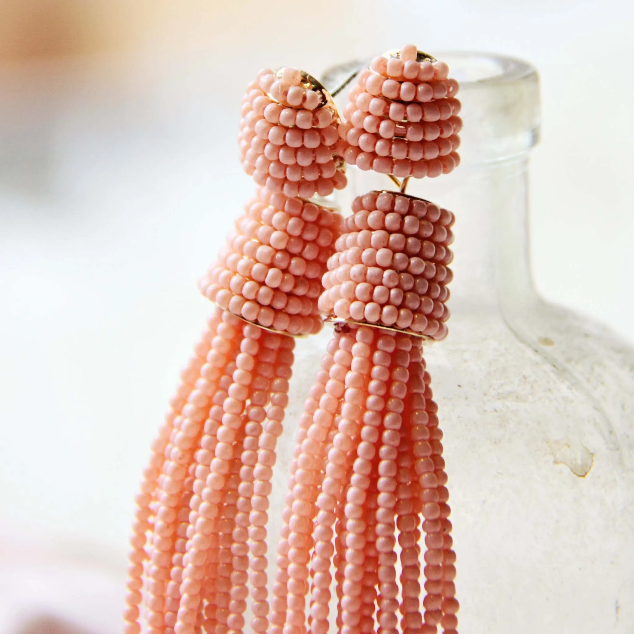 Sloane Tassel Earrings in Pink