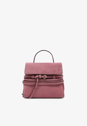 Small Tie Me Suede Top Handle Bag