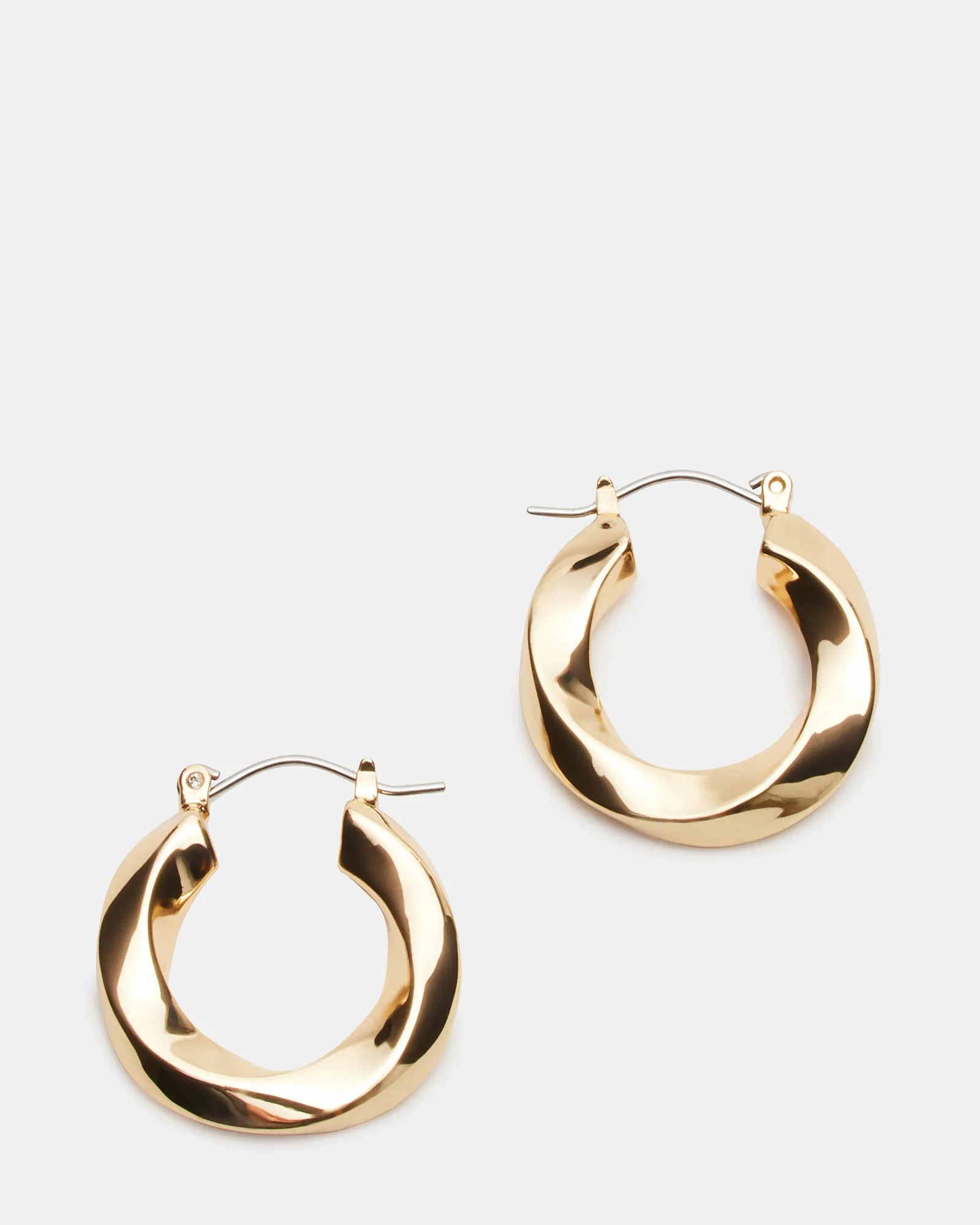 SMALL TWISTED HOOPS GOLD