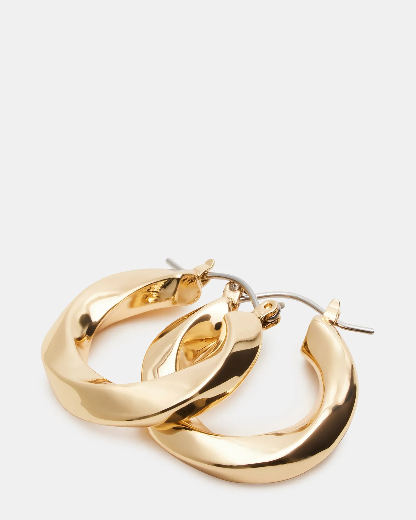 SMALL TWISTED HOOPS GOLD
