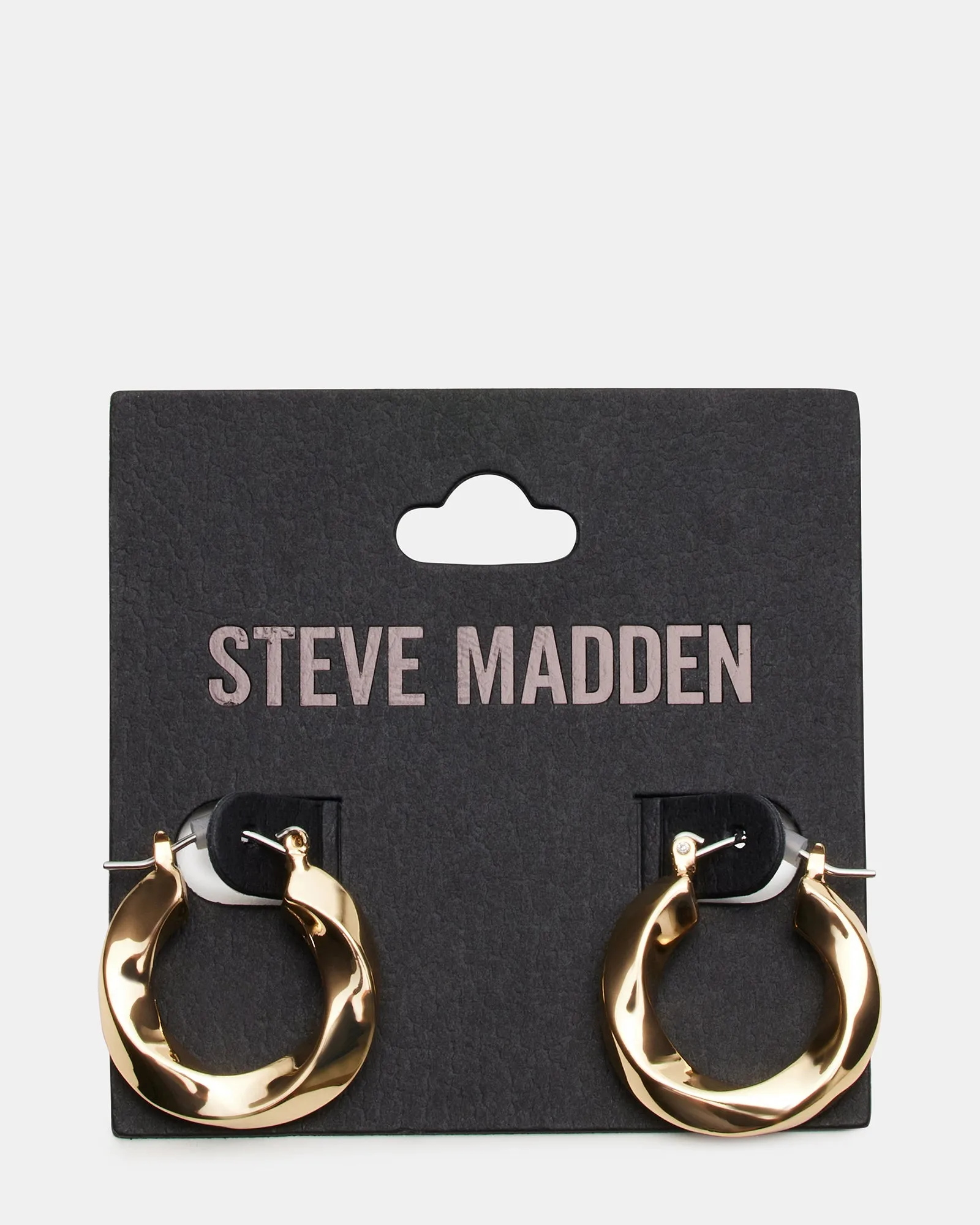 SMALL TWISTED HOOPS GOLD