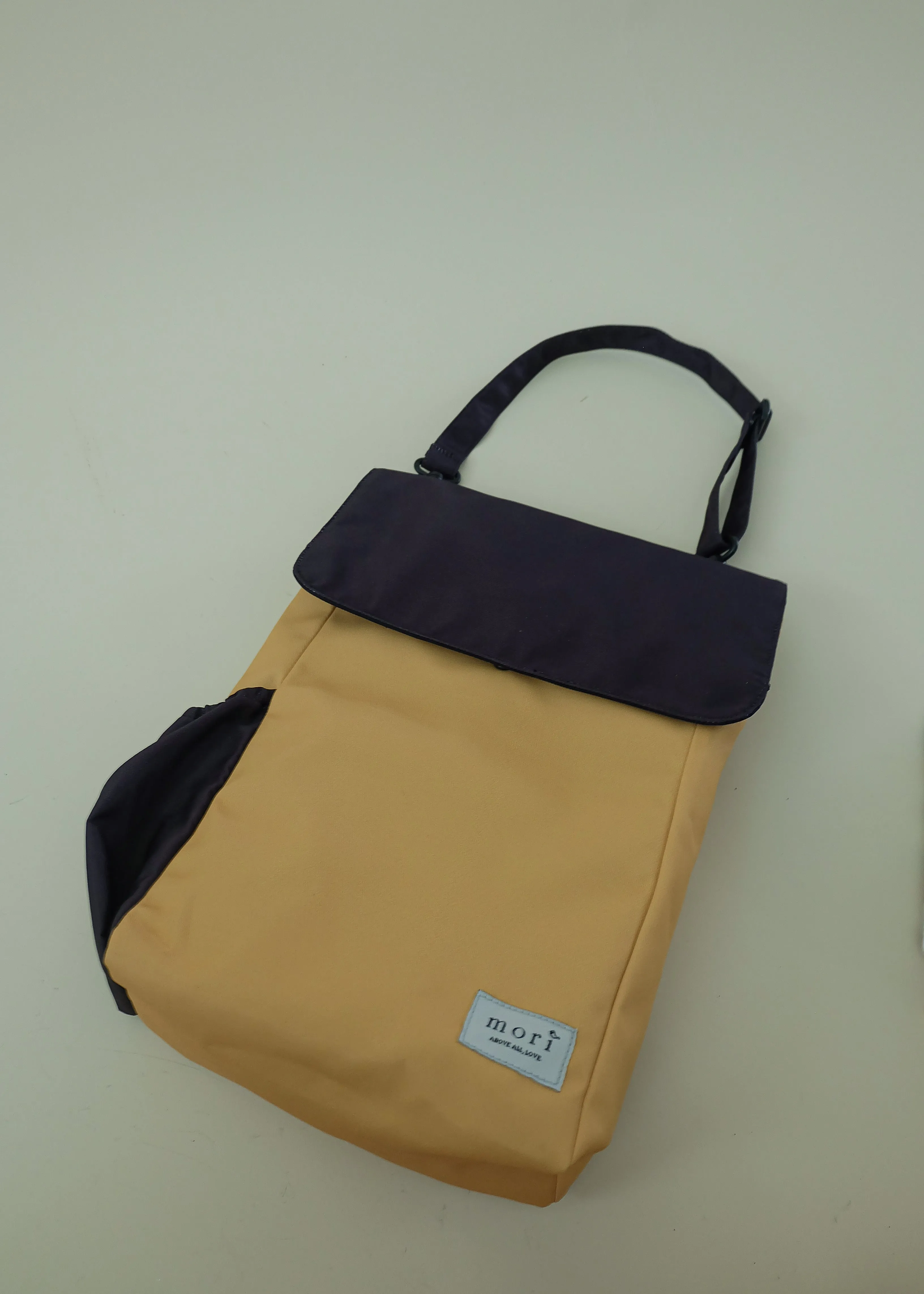 {{Smaller 14INCH SIZE}}Mustard Black Utility 4-Way Washable Bag