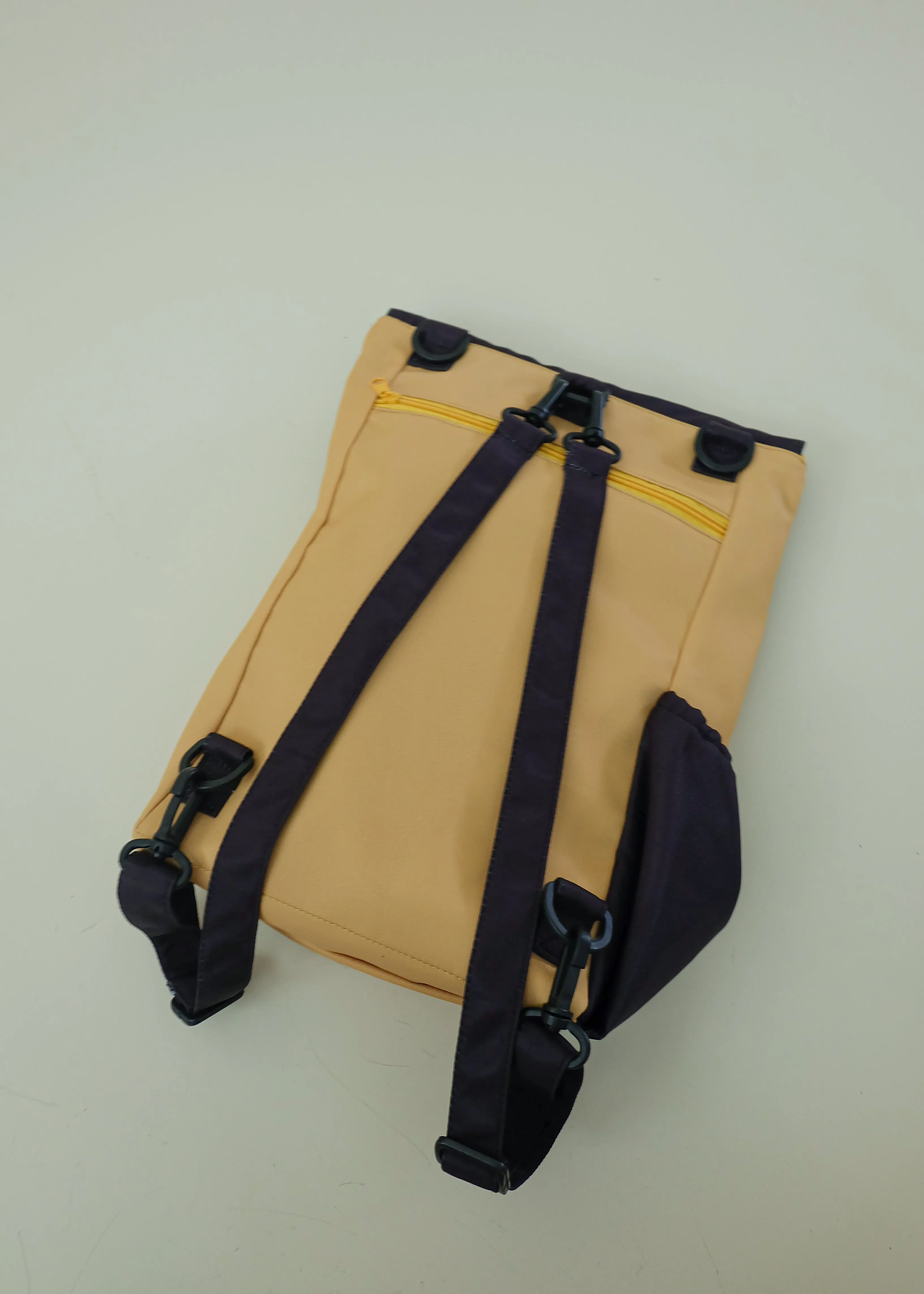 {{Smaller 14INCH SIZE}}Mustard Black Utility 4-Way Washable Bag