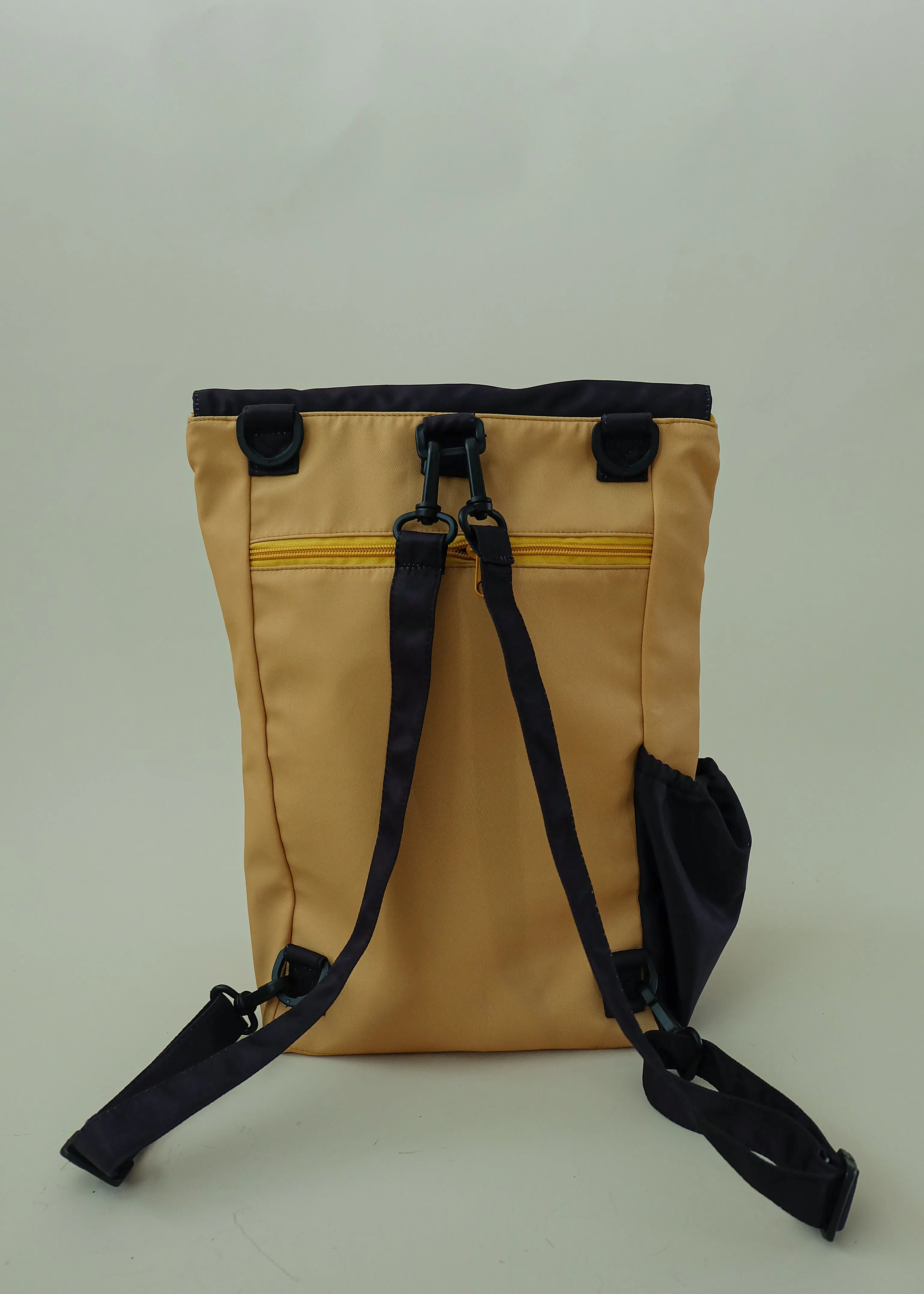 {{Smaller 14INCH SIZE}}Mustard Black Utility 4-Way Washable Bag