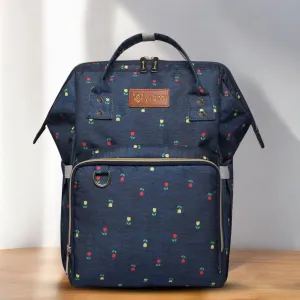 Snappy Zappy Backpack Diaper Bag - Navy Blue