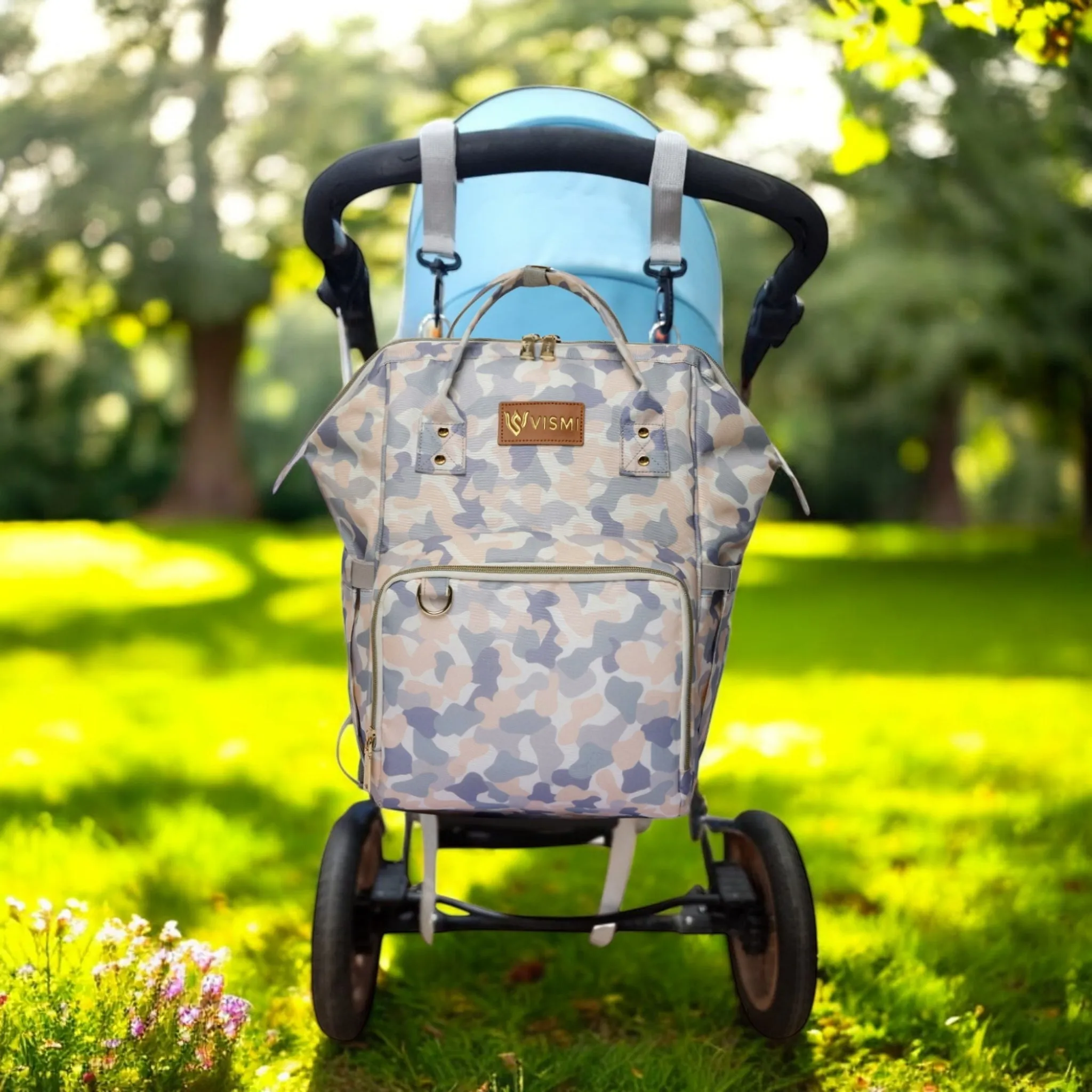 Snappy Zappy Backpack Diaper Bag - White Camo