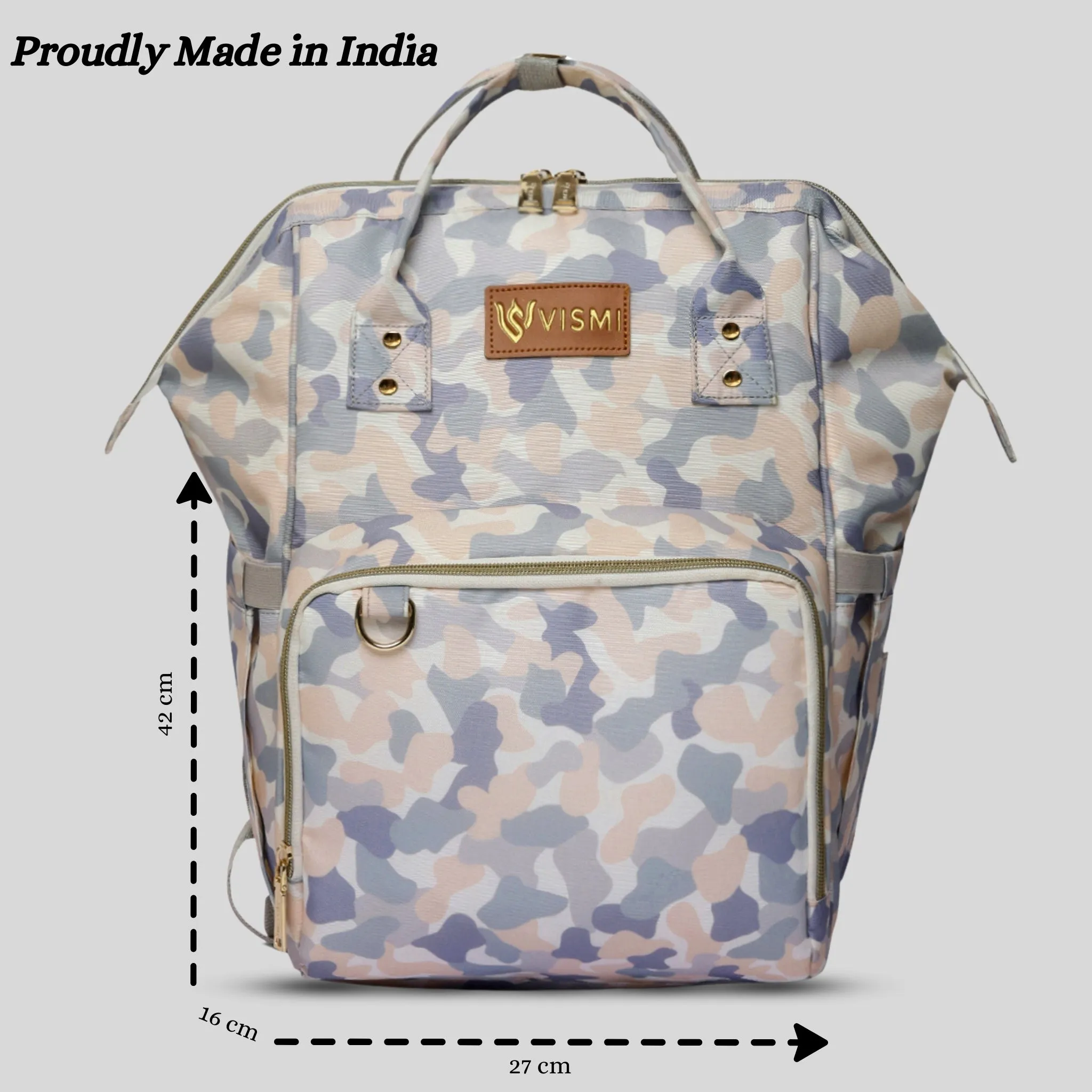 Snappy Zappy Backpack Diaper Bag - White Camo