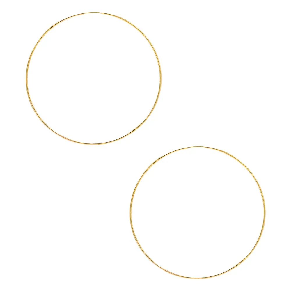 Solid Endless Hoop Earring 14K