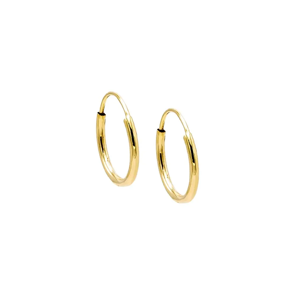 Solid Endless Hoop Earring 14K
